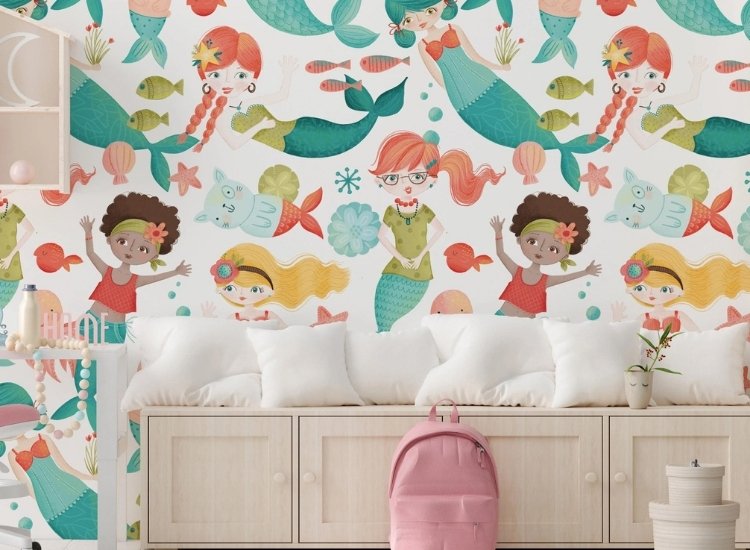 vintage storybook-themed wallpapers for home design