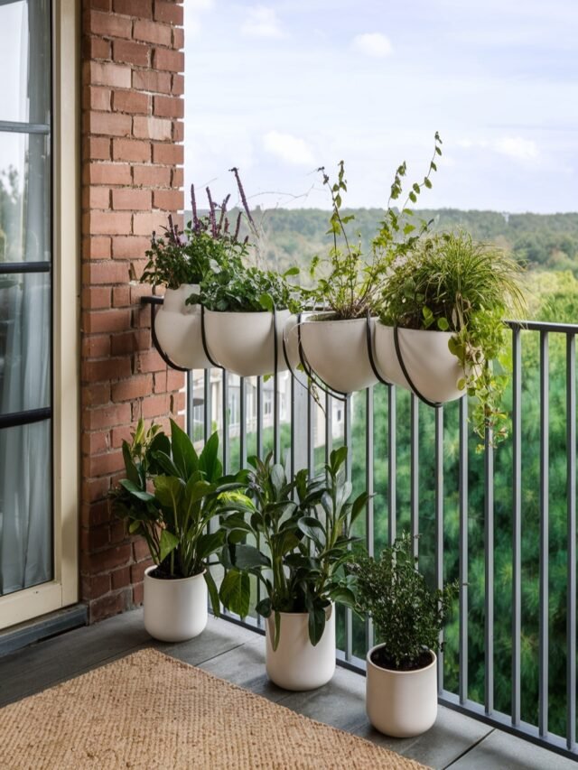 Modern Balcony Makeover with Ceramic Pots