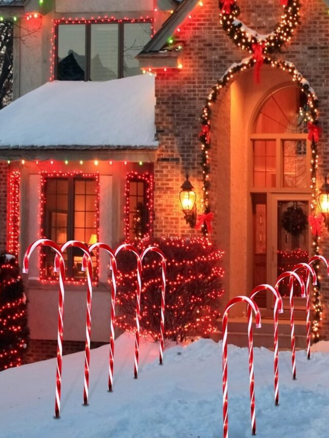 Christmas Candy Cane Pathway Christmas Decor