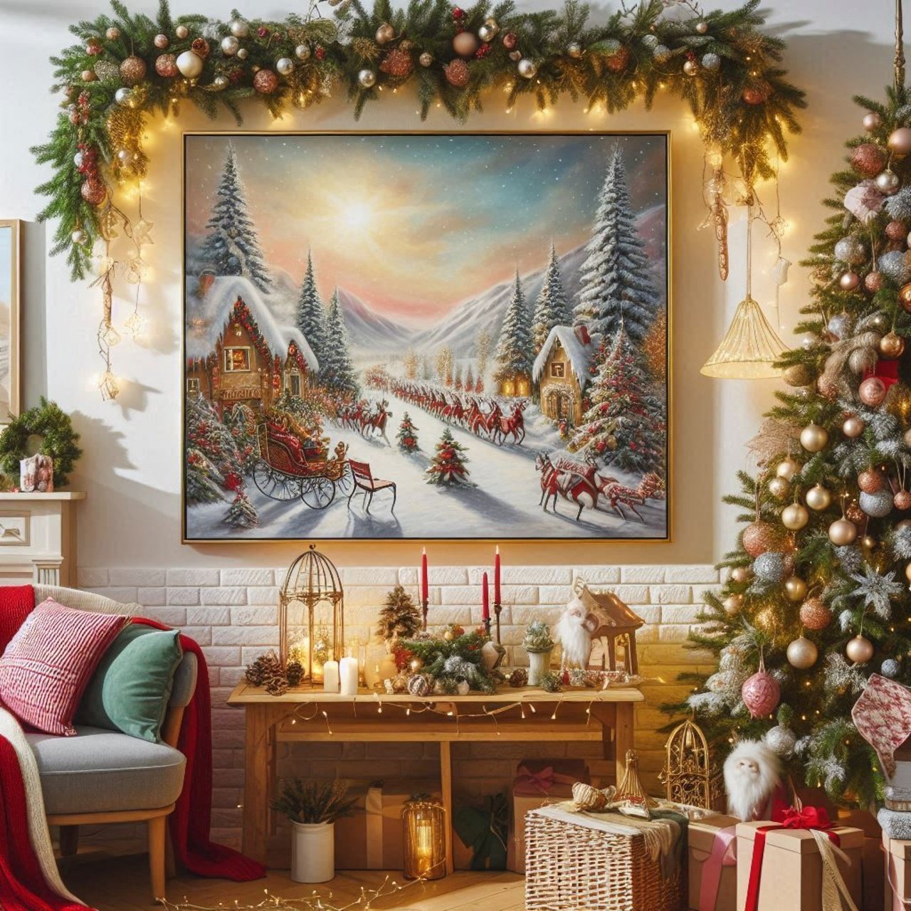 Christmas Decor Festive Wall Art Home