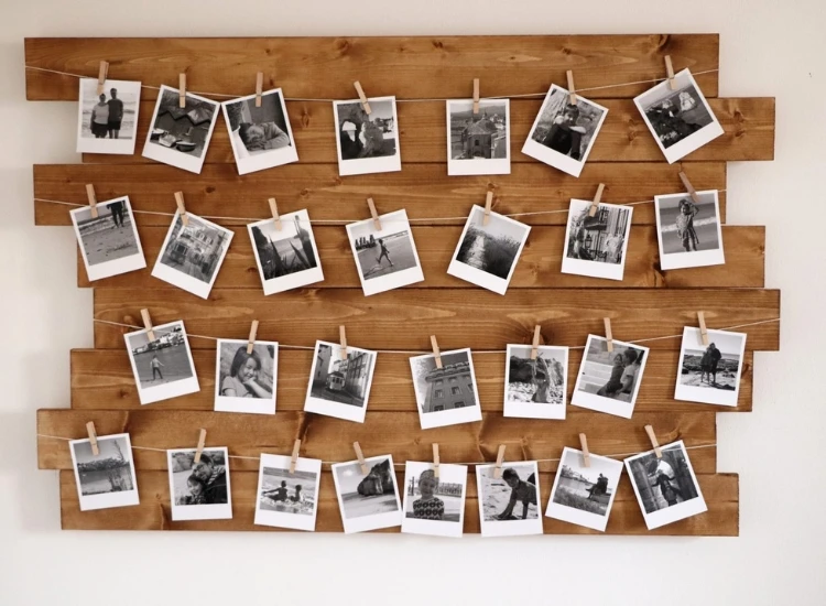 14. DIY Wooden photowall wallpaper idea for small hallway DIY Wooden photowall wallpaper idea for small hallway