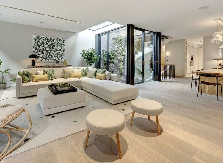 17. Neutrals and varied textured wallpaper with a modern vibe Neutrals and varied textured wallpaper with a modern vibe