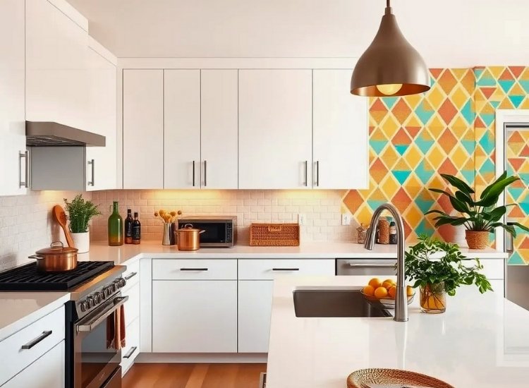 Fireproof kitchen wallpaper adds safety and style, providing peace of mind while enhancing your kitchen decor."