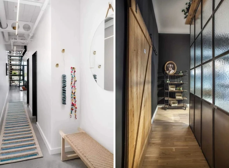 30. Industrial hallway wallpaper design for un urban look Industrial hallway wallpaper design for un urban look