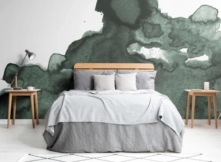 33. Watercolor wallpaper hallway design for a smooth effect Watercolor wallpaper hallway design for a smooth effect