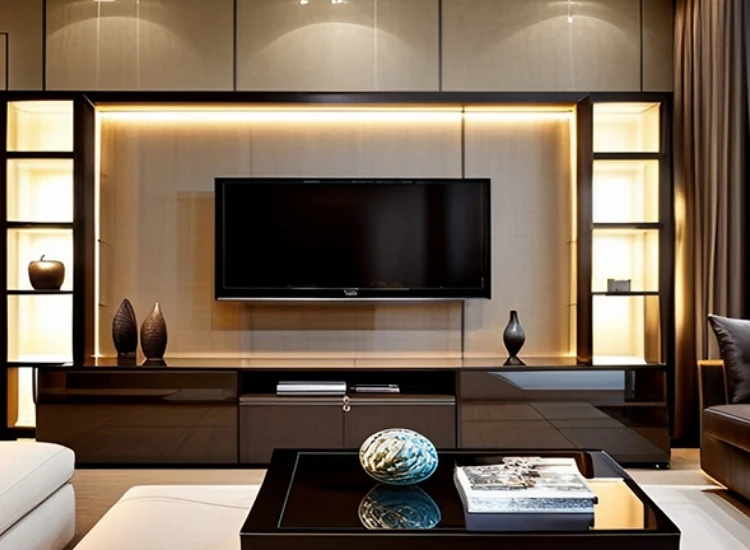 66. TV Unit Design "Choosing the right TV unit matters for your home, offering style, functionality, and storage solutions to enhance your living room's aesthetic and organization."