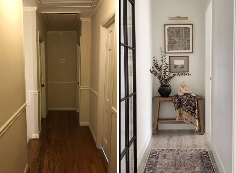 8. Small hallway has limited space offering low movement Small hallway has limited space offering low movement