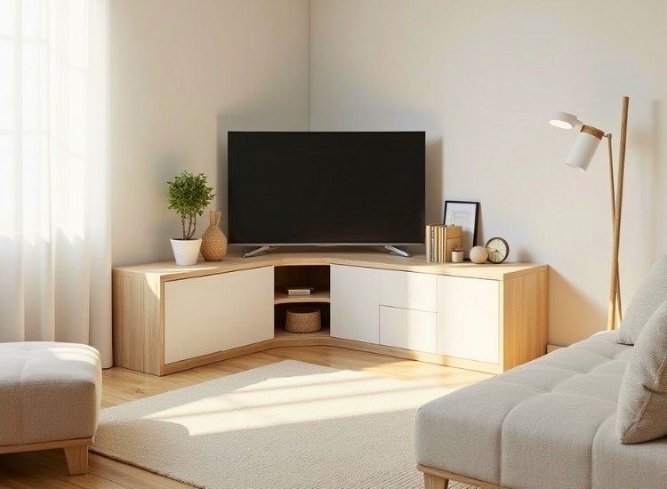 Corner TV Unit Design