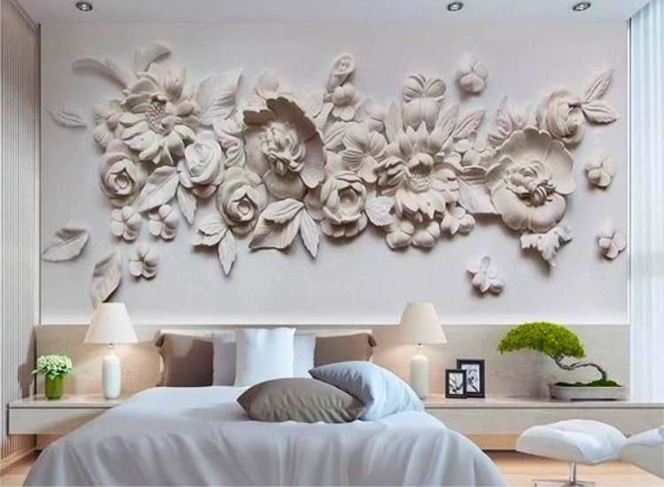 "Customize murals in bedroom wallpaper designs for a truly unique ambiance and personalized bedroom decor."