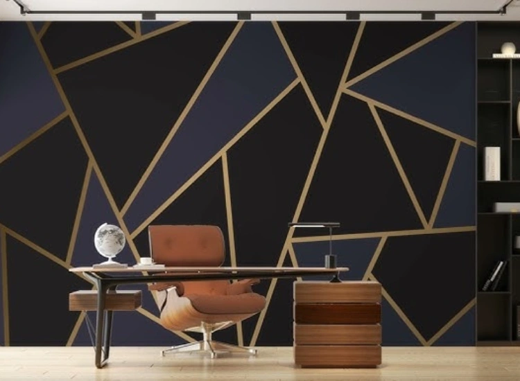 Geometric Prints for Office Room Wallpaper