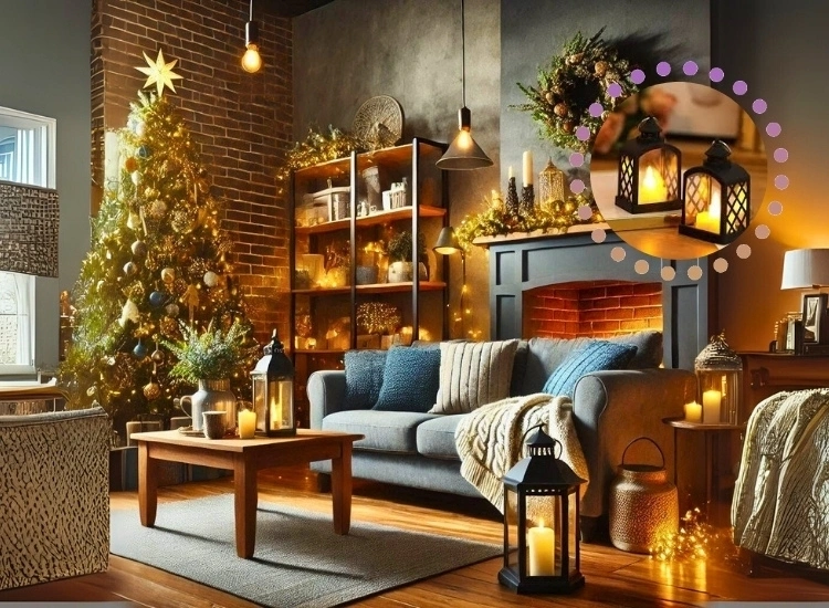 "Transform your space with indoor Christmas lights, creating a cozy and charming atmosphere with festive christmas lighting for your home."