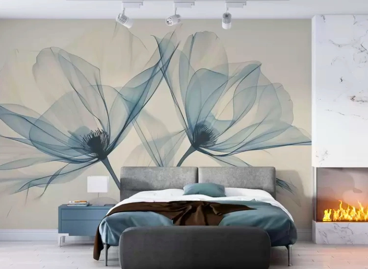 "Achieve monochrome elegance with sleek bedroom wallpaper designs for a stylish and modern bedroom wallpaper decor."