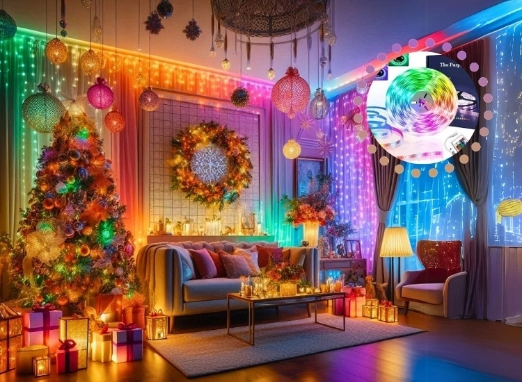 "Bring a vibrant, festive glow to every space with multicolor Christmas LED lights, perfect for enhancing your Christmas home decor ideas."