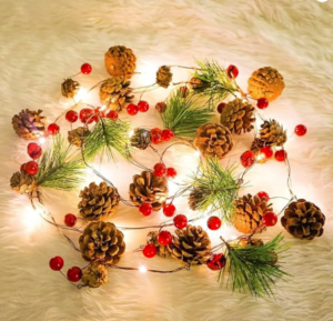 PineCones String Lights Xmas Home Decor