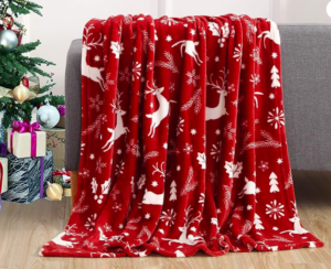 Christmas Prints Fleece Blanket-Holiday Theme