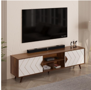 Wood Floor Standing TV Entertainment Unit Set Top Box Stand