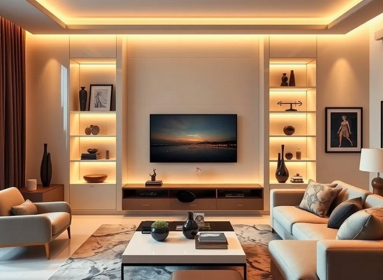 "Exploring why TV unit design is crucial for interiors, emphasizing modern TV units with storage and decorative wall designs."