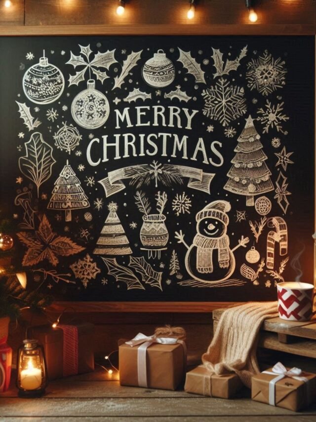 Christmas Decor Seasonal Chalkboard Designs Messages