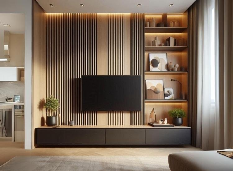 12. TV Unit WPC wall cladding