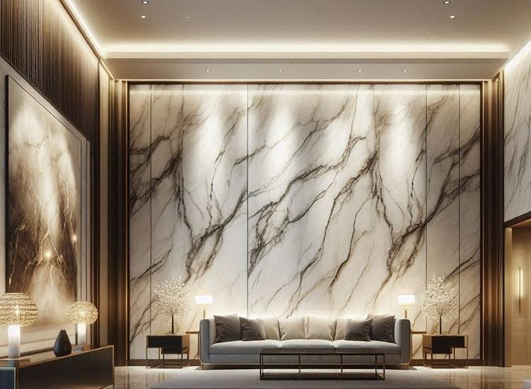 30. Marble Wall cladding panel in luxury residential room