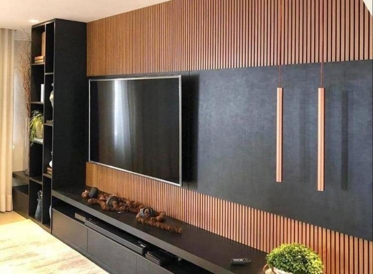 35. PVC Wall Cladding with patterns in living room