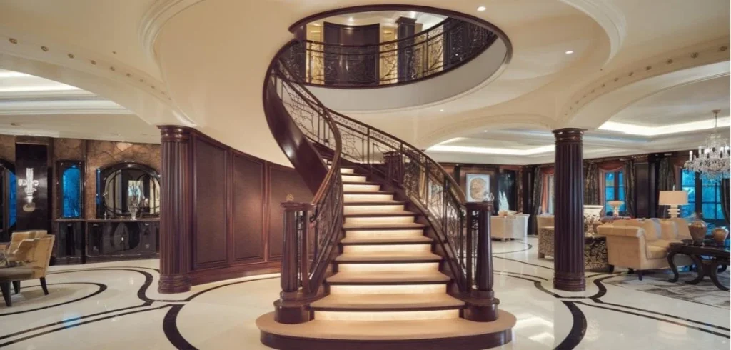 Ideal staircase Vastu practices with perfect railing design for positive energy flow in your home.