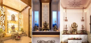 Elegant Home Temple Designs With Stunning Back Panels