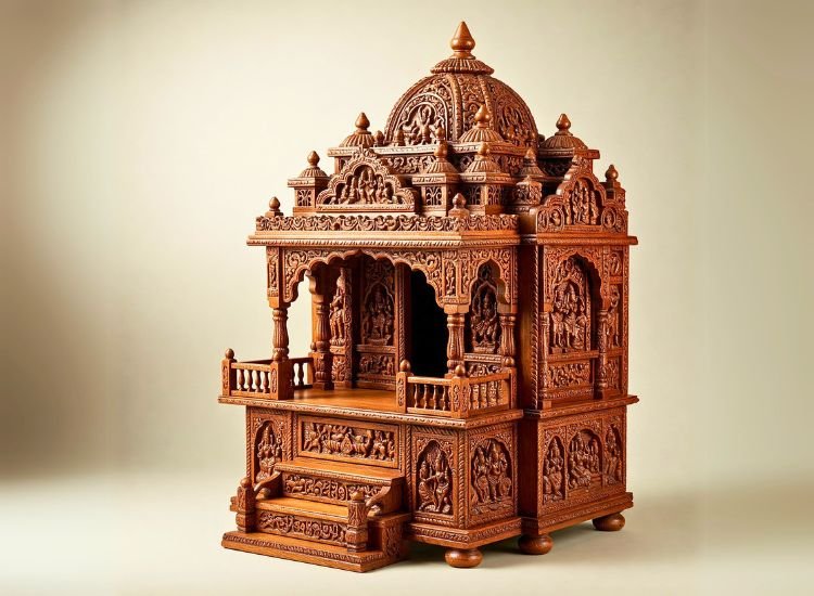 1. Traditional Carved Pooja Mandir 1. Traditional Carved Pooja Mandir