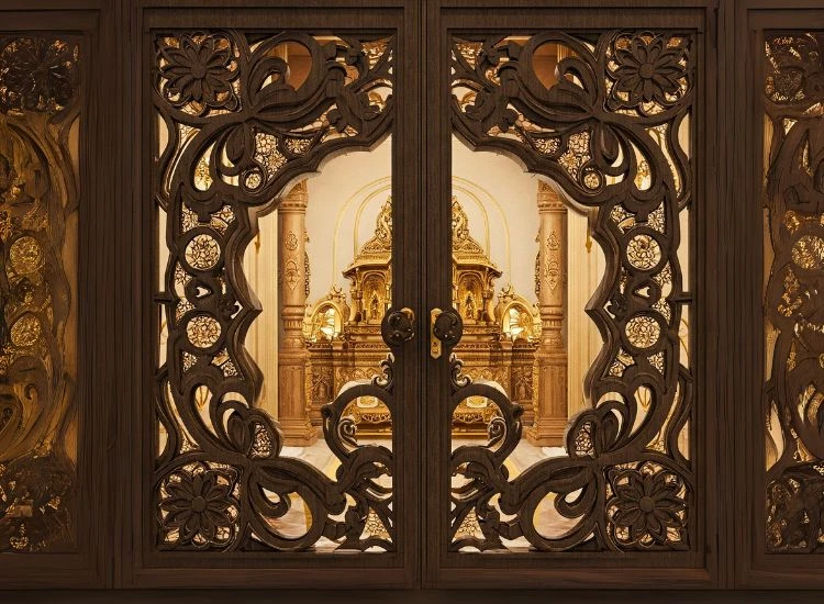 10. Temple Door Designs With Laser Cut Details 10. Temple Door Designs With Laser Cut Details