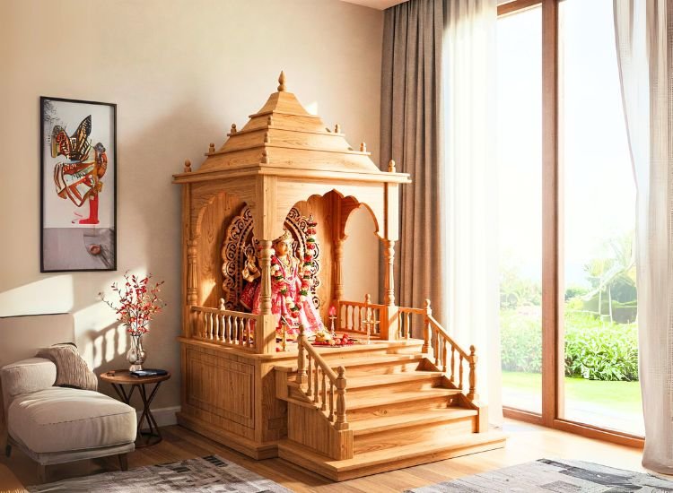 11. Geometric Wooden Mandir 11. Geometric Wooden Mandir