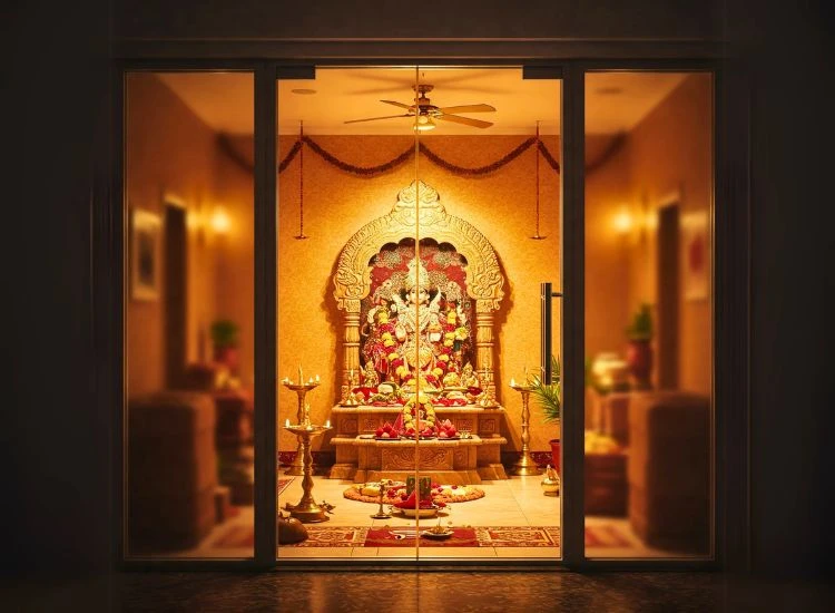 11. Pooja Room Glass Door Design For A Modern Look 11. Pooja Room Glass Door Design For A Modern Look