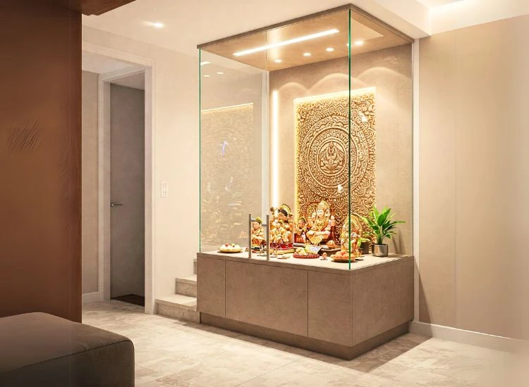 12. Glass Enclosed Pooja Unit 12. Glass Enclosed Pooja Unit