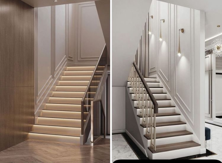 12. Modern Elegant light shades staircases