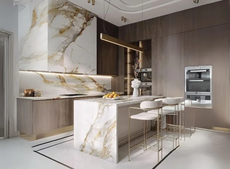 12. Statuario marble kitchen countertop backsplash 12. Statuario marble kitchen countertop backsplash