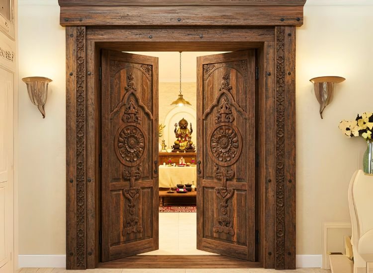 16. Rustic Wooden Double Doors