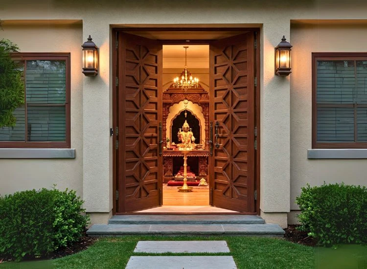 18. Geometric Patterned Double Doors 18. Geometric Patterned Double Doors