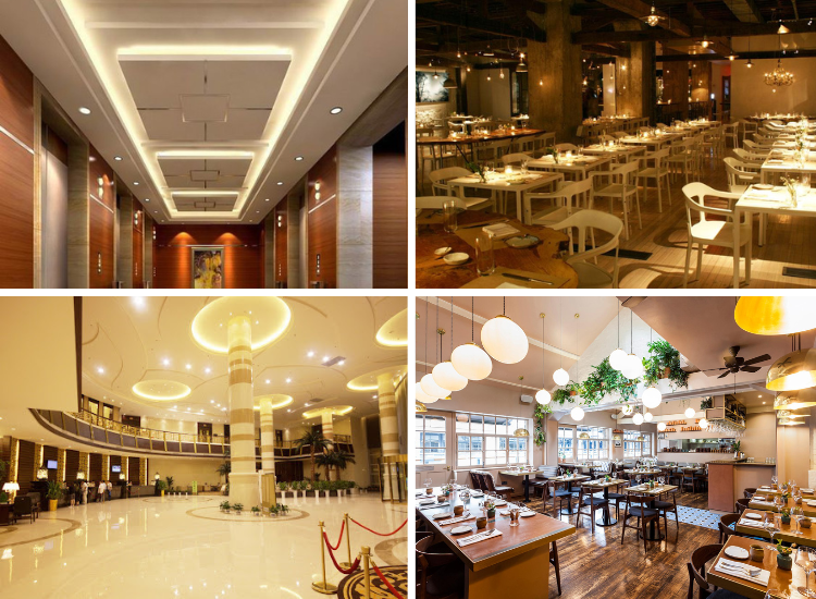 18. Hotel and Restaurant lighting in warm temperature