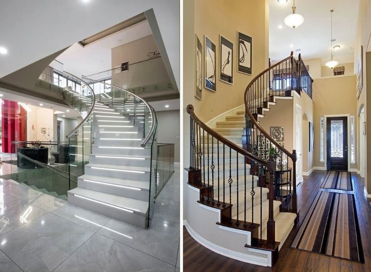 20. Curved Staircase Designs