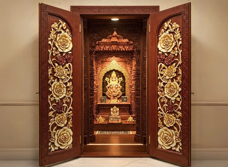 21. Floral Motif Double Doors Floral Motif Double Doors Design.