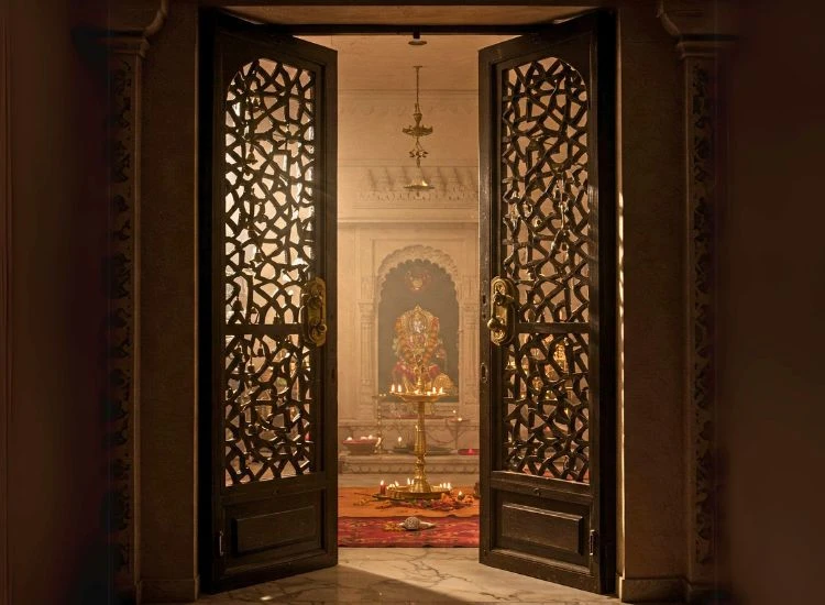 22. Jali Design With Bells Double Doors Jali Design With Bells Double Doors Design.