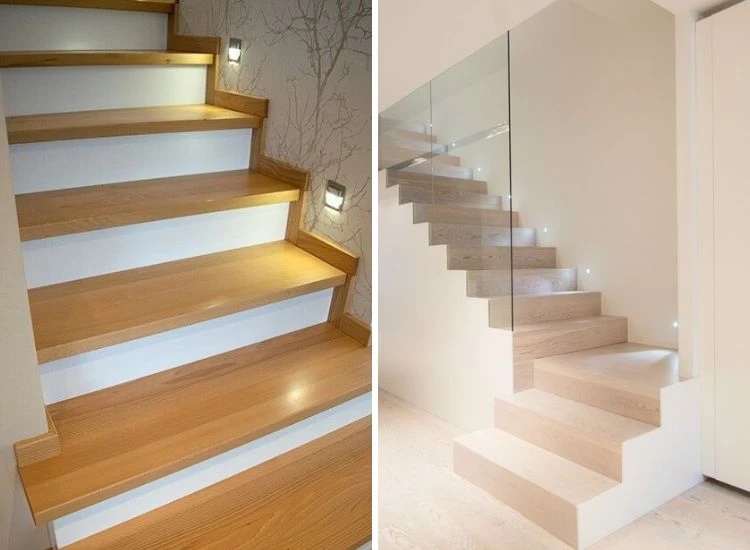 24. Lightwood and cream colours staircase finish 24. Lightwood and cream colours staircase finish