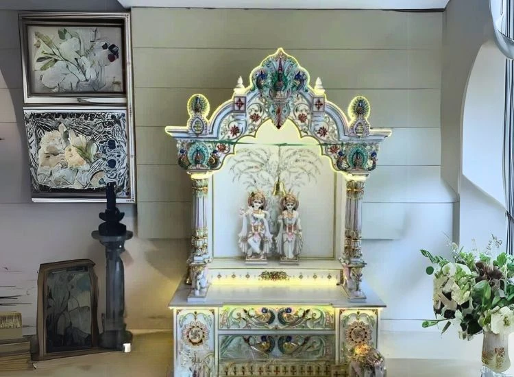 24. Marble Carved Deity Shrine Mandir 24. Marble Carved Deity Shrine Mandir