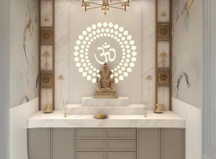 26. Italian marble mandir design 26. Italian marble mandir design