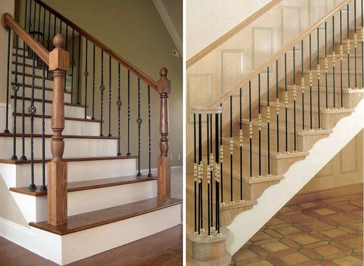28. Iron and Brass Metals spindle baluster design 28. Iron and Brass Metals spindle baluster design