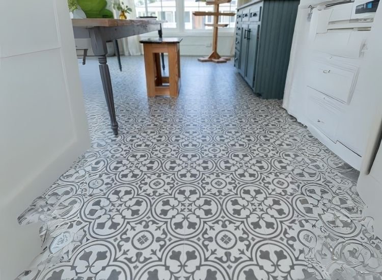 29. Linoleum Flooring in the Kitchen