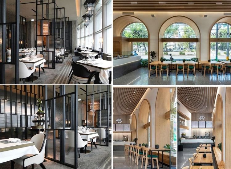 33. Different Unique daylight schemes of two restaurants