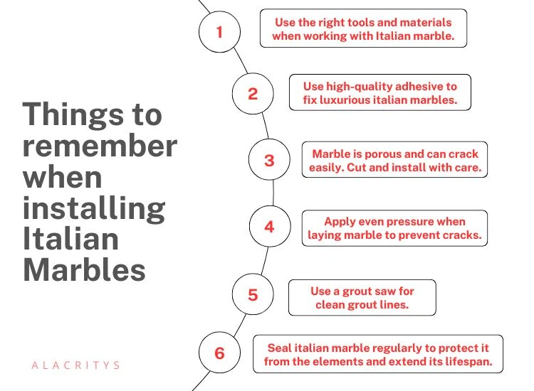 34. Things to remember when installing Italian Marbles White italian marble with gold veins stairs adding drama to the staircase design of a home.