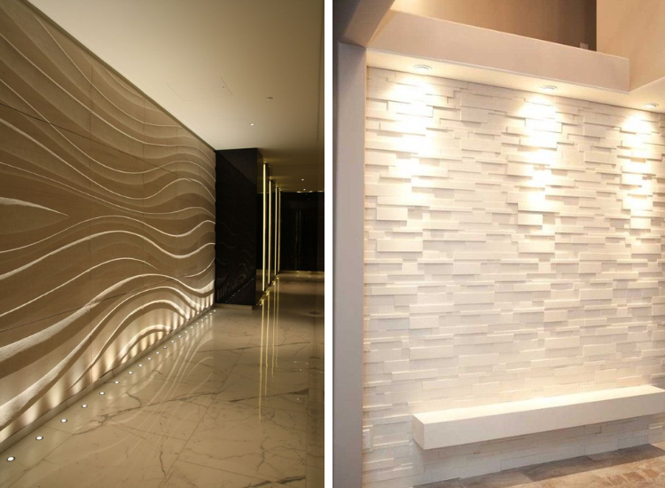 35. Interior Lighting impact on wall textures and colors