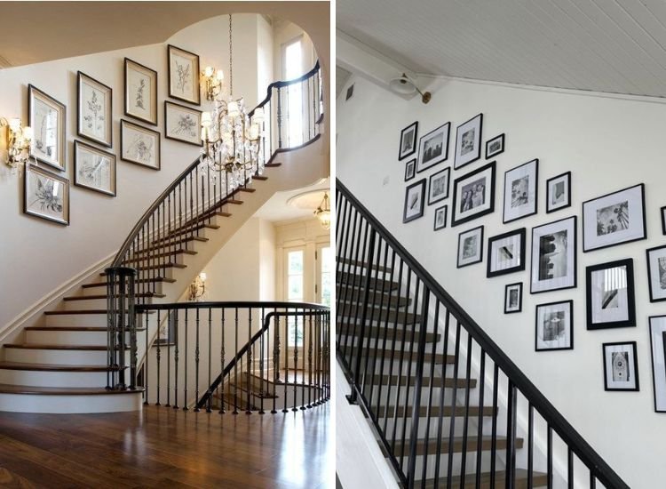 36. Artwork and Family Pictures on the staircase walls