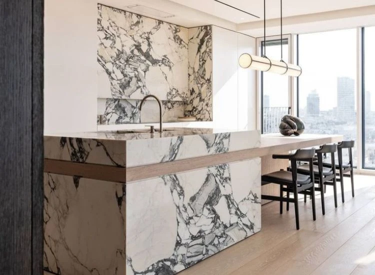5. Italian marble in kitchen 5. Italian marble in kitchen